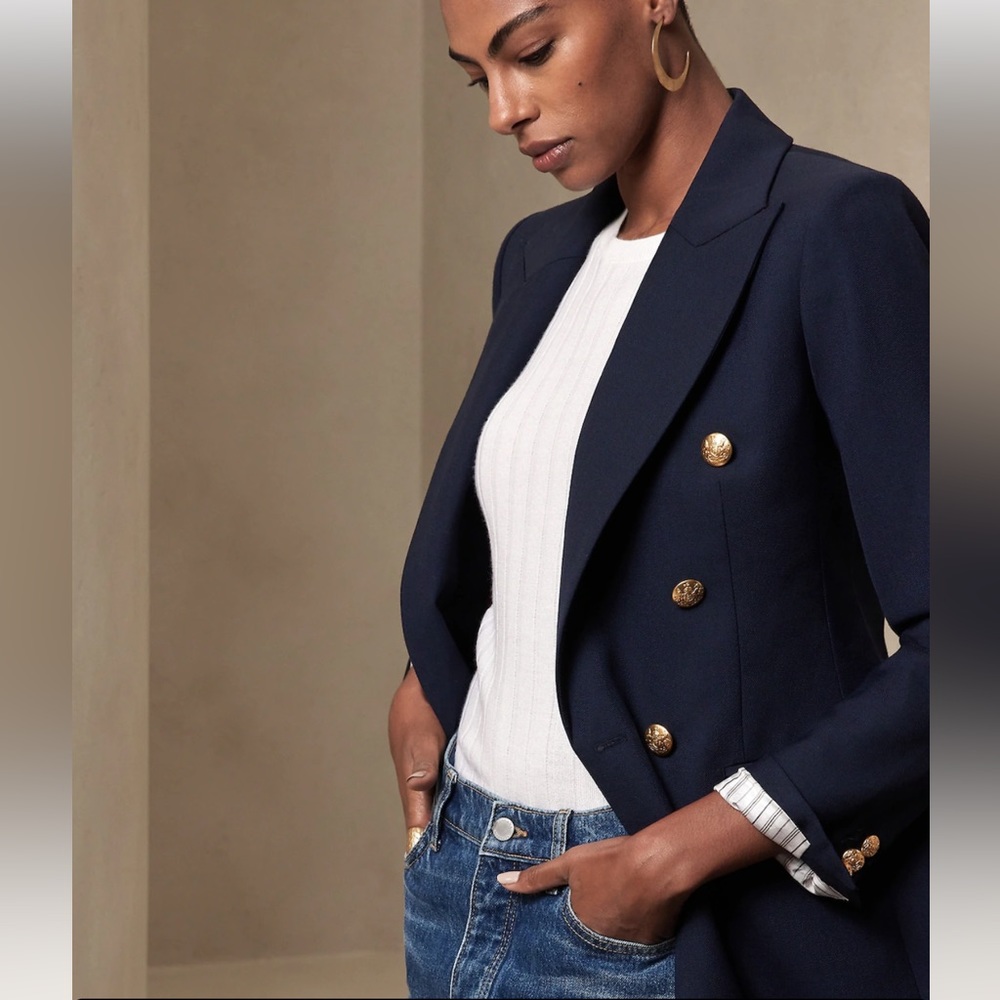 Banana Republic Factory Navy color blazer 14P worn once